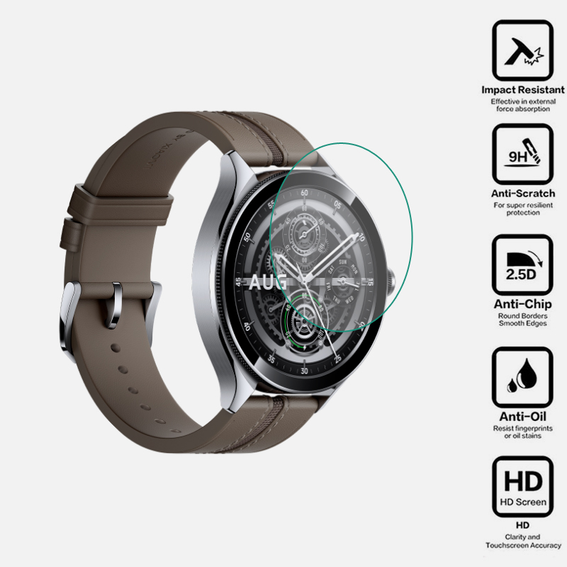 Smartwatch English - Smartwatch Sert Temperli Cam Şeffaf koruyucu