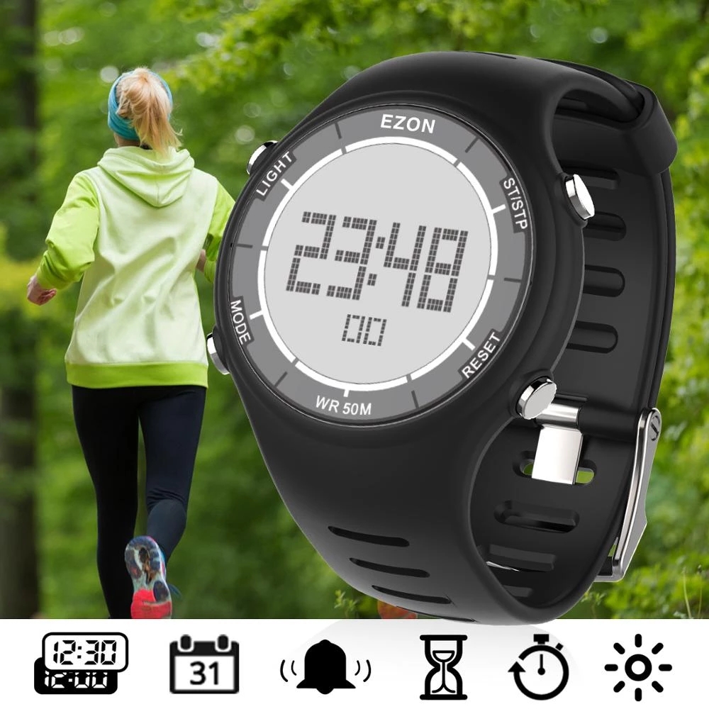 Chronograph Sport Watch - EZON Yeni Moda Kadın Dijital Spor