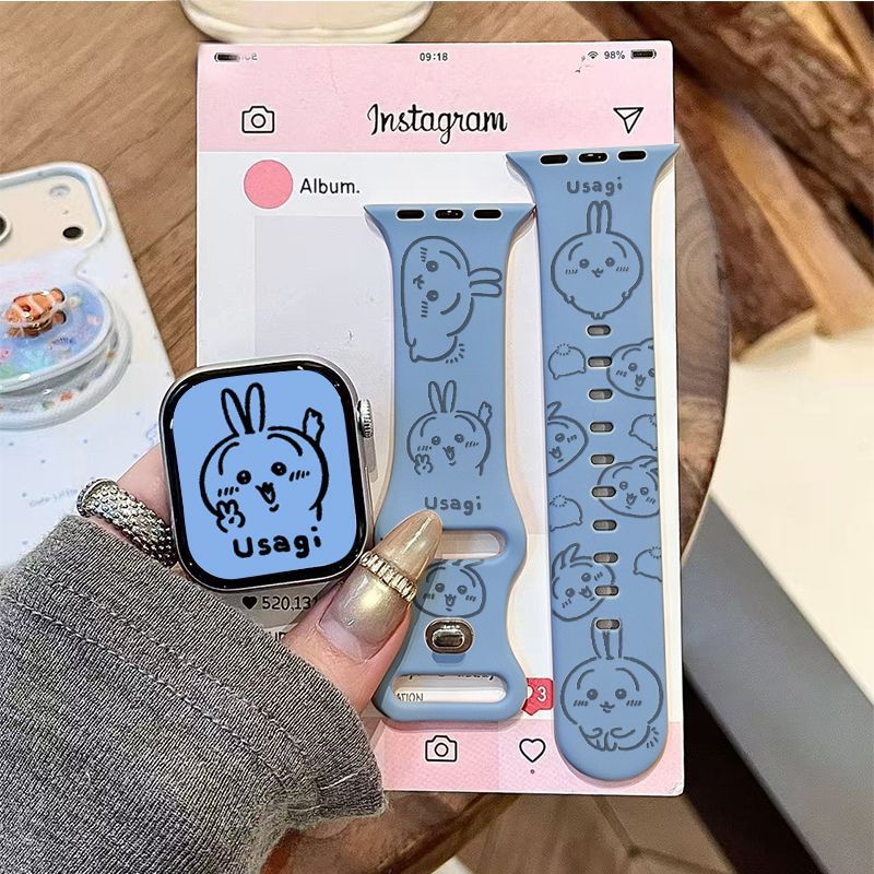 Apple Watch Band - Anime Chiikawa Usagi Apple Watch için