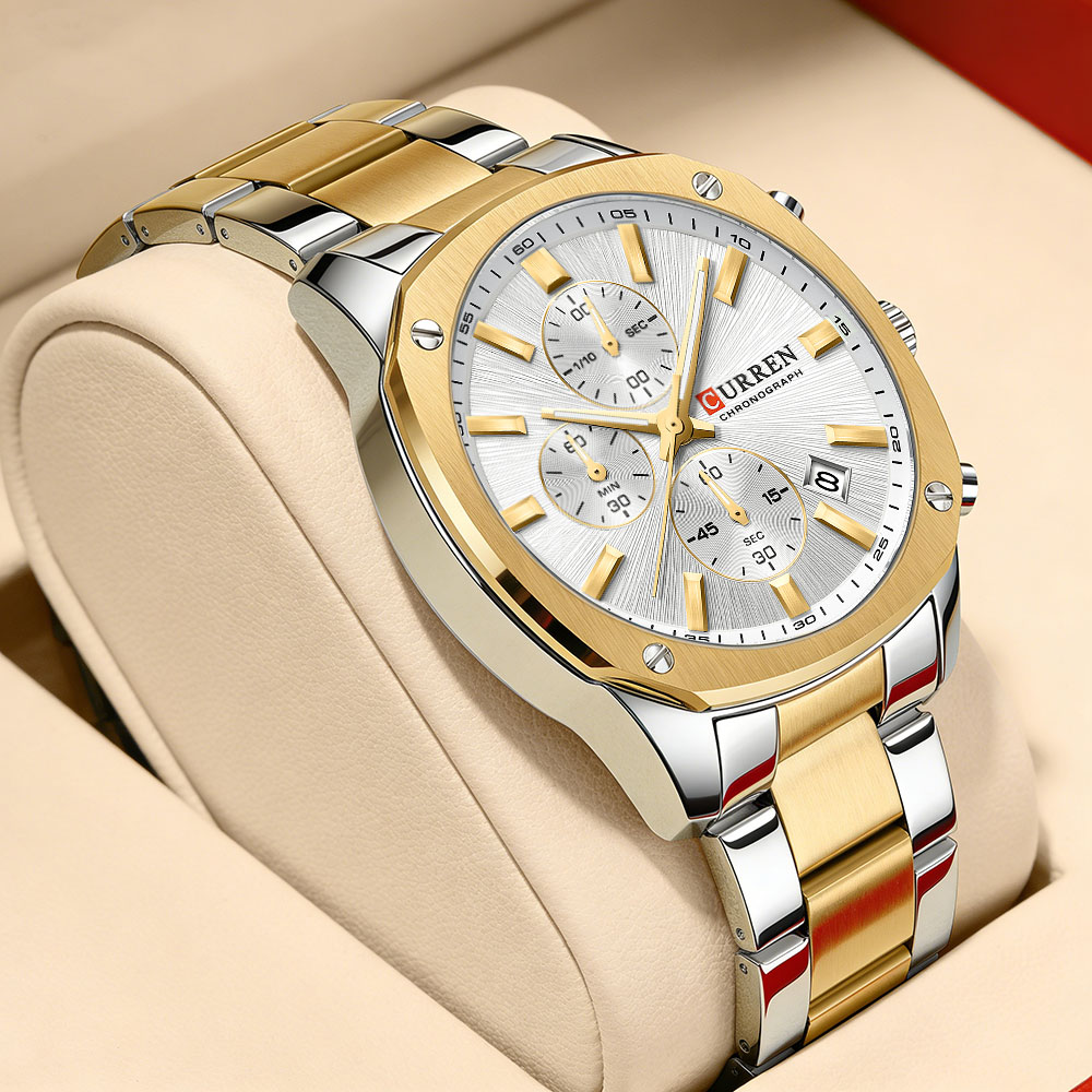 Chronograph Sport Watch - CURREN Modern Erkek 42mm Spor Saati