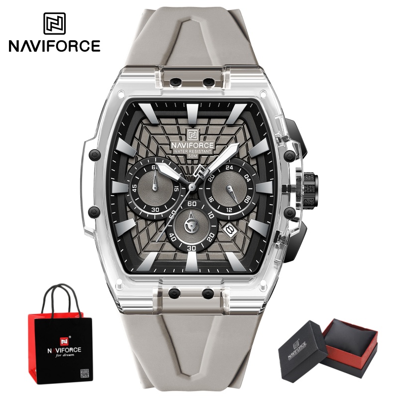Chronograph Sport Watch - NAVIFORCE Erkek Spor Saatler 5ATM Su