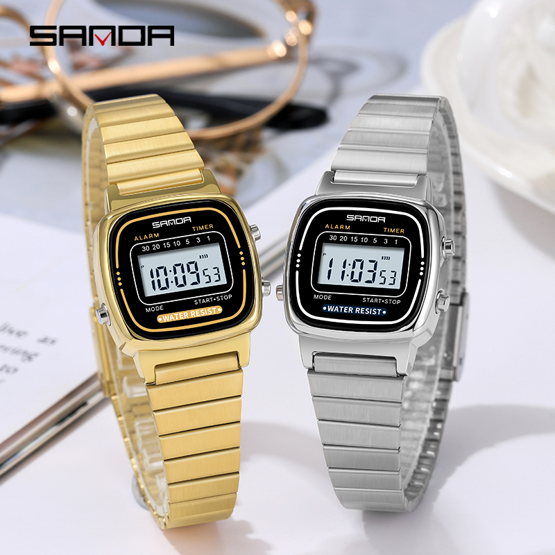 SANDA 6053 elektronik saat mod - Chronograph Sport Watch incelemesi ve fiyatı