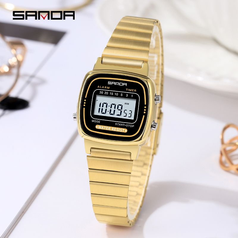 SANDA 6053 elektronik saat mod - Chronograph Sport Watch incelemesi ve fiyatı