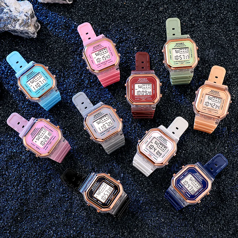 Moda Marka Öğrenci Şeffaf elek - Chronograph Sport Watch incelemesi ve fiyatı