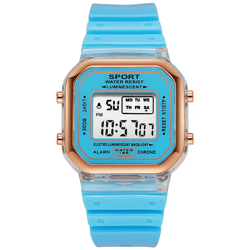 Moda Marka Öğrenci Şeffaf elek - Chronograph Sport Watch incelemesi ve fiyatı