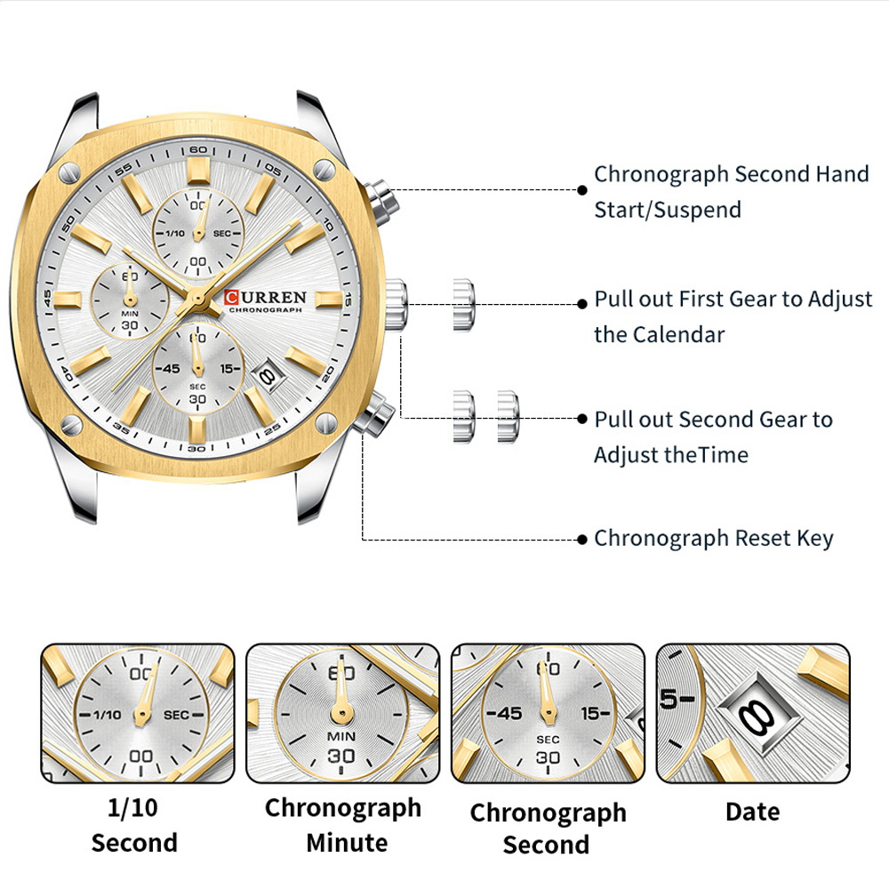 CURREN Modern Erkek 42mm Spor  - Chronograph Sport Watch incelemesi ve fiyatı